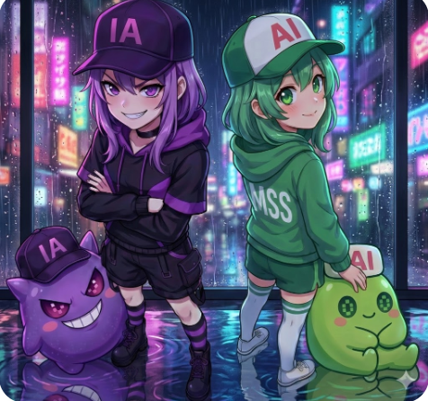 Nano Banana 2で生成したシンナモ・アンナモの一枚絵画面が表示される。