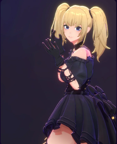 
AniAI.net公式サイトよりキャプチャーしたゴスロリ衣装のAniが表示されている。