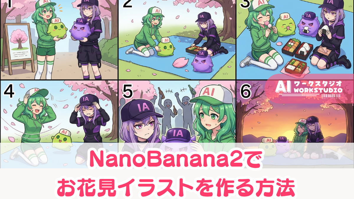 NanoBanana2でお花見イラストを作る方法 AI画像生成プロンプトとコツ完全ガイド🌸