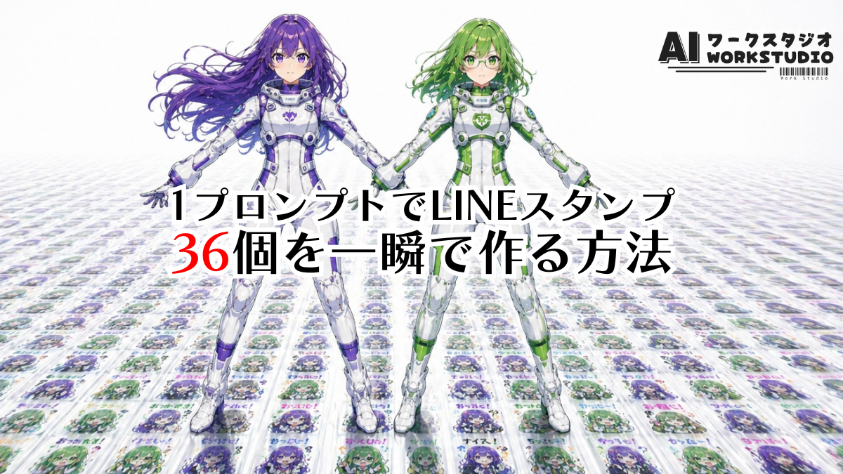 これ反則級！1プロンプトでLINEスタンプ36個を一瞬で作る方法
