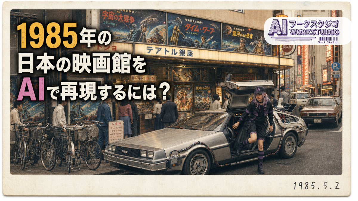 1985年の日本の映画館をAIで再現するには？