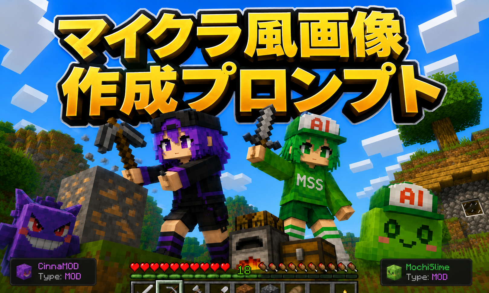 写真がマイクラ建築に！？AIで遊べるマイクラ風プロンプト