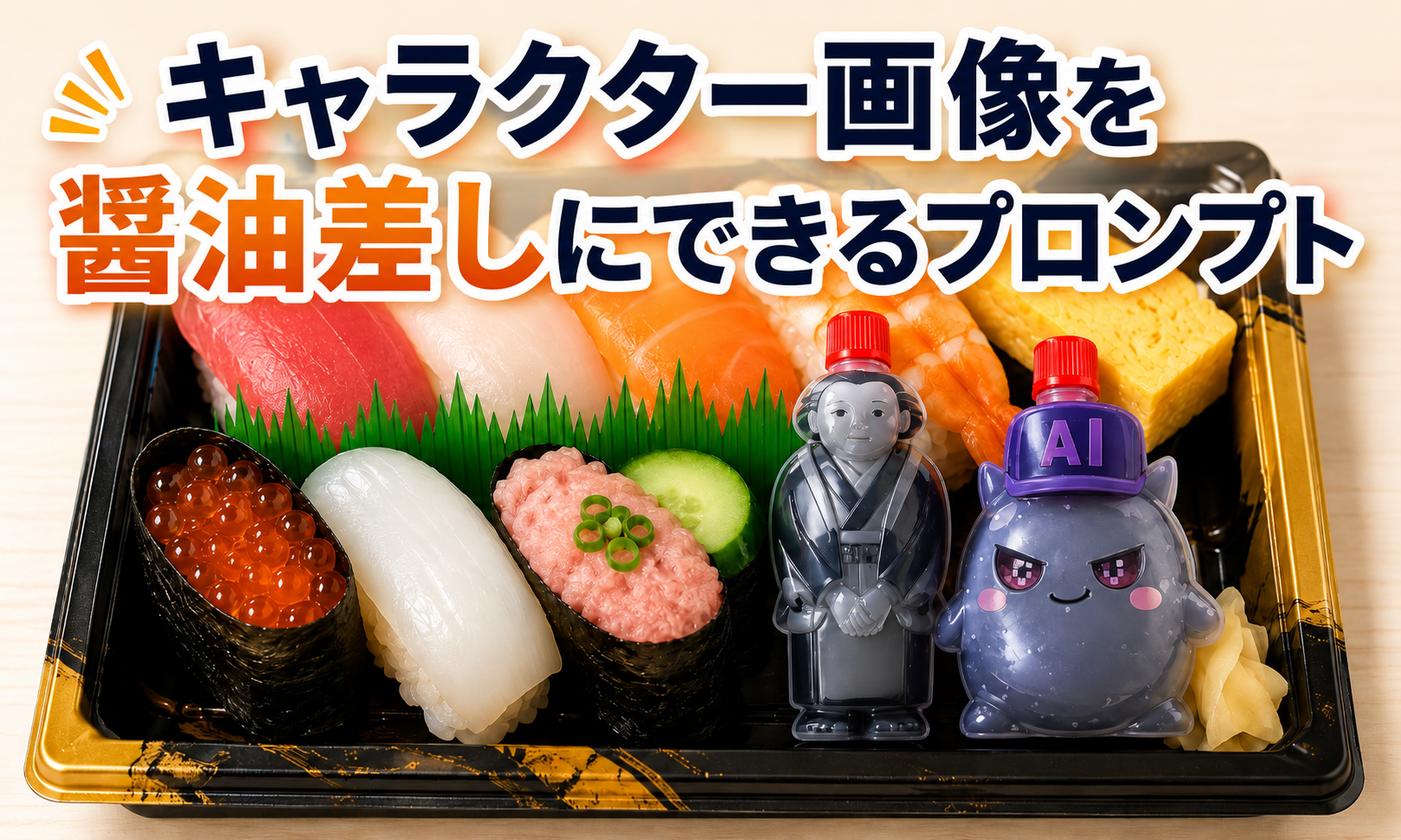 キャラクター画像を醤油差しにできるプロンプト